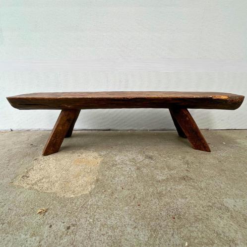 Antiek houten brutalistische robuust bank - ruw eikenhout, Antiek en Kunst, Antiek | Meubels | Stoelen en Banken, Ophalen