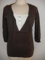 ESPRIT trui bruin met wit bloesje maat M, Maat 38/40 (M), Bruin, Ophalen of Verzenden, Zo goed als nieuw