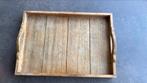 houten dienblad - vol hout, Ophalen of Verzenden, Gebruikt, Rechthoekig, Hout