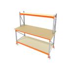 Werkbank / Werktafel / Inpaktafel - Hoog model, Ophalen, Zo goed als nieuw, 120 tot 170 cm, Inklapbaar