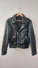 Zara zware leren biker jacket L, Ophalen of Verzenden, Zo goed als nieuw, Maat 52/54 (L), Zwart