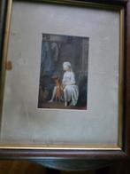 Schilderij van een meisje met een hond, Ophalen