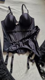 marlies dekkers korset en string complete set, Ophalen of Verzenden, Zwart, Body of Korset
