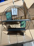 Decoratie rek rond 48cm zwart staal hout partij, Ophalen, Nieuw