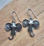Zilveren oorhangers Olifantenkop, Sieraden, Tassen en Uiterlijk, Oorbellen, Hangers, Nieuw, Ophalen of Verzenden, Zilver