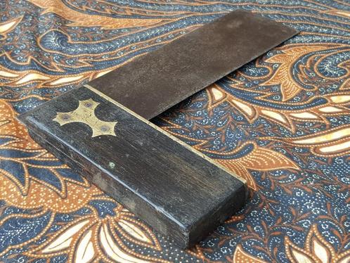 Mahoniehout en koper mooi antiek Engels gereedschap 19,5 cm., Antiek en Kunst, Antiek | Gereedschap en Instrumenten, Ophalen of Verzenden