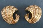 Vintage goudkleurige Nina Ricci oorbellen in waaiervorm, Sieraden, Tassen en Uiterlijk, Oorbellen, Ophalen of Verzenden, Zo goed als nieuw