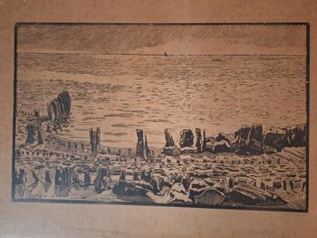 Originele Houtsnede - Landschap dirk nijland beschikbaar voor biedingen