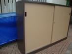 Stalen kast met 2 schuifdeuren, Huis en Inrichting, Ophalen, Gebruikt, Meerdere deuren, Metaal