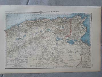 151 / Noord Afrika met Algerije en Tunesië Litho uit 1899 beschikbaar voor biedingen