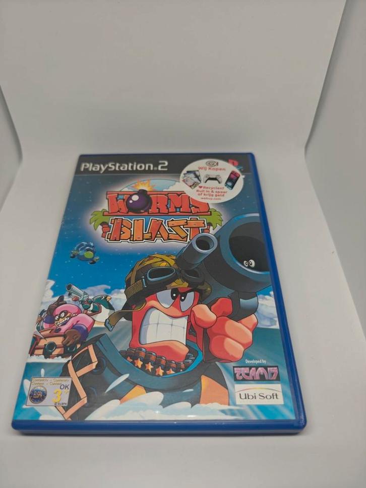 Worms Blast - PlayStation 2, Spelcomputers en Games, Games | Sony PlayStation 2, Gebruikt, Puzzel en Educatief, 1 speler, Vanaf 7 jaar