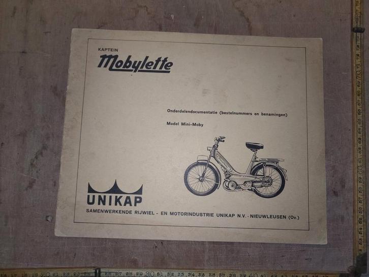 Onderdelen catalogus Kaptein Mobylette Mini Moby, Fietsen en Brommers, Handleidingen en Instructieboekjes, Ophalen of Verzenden