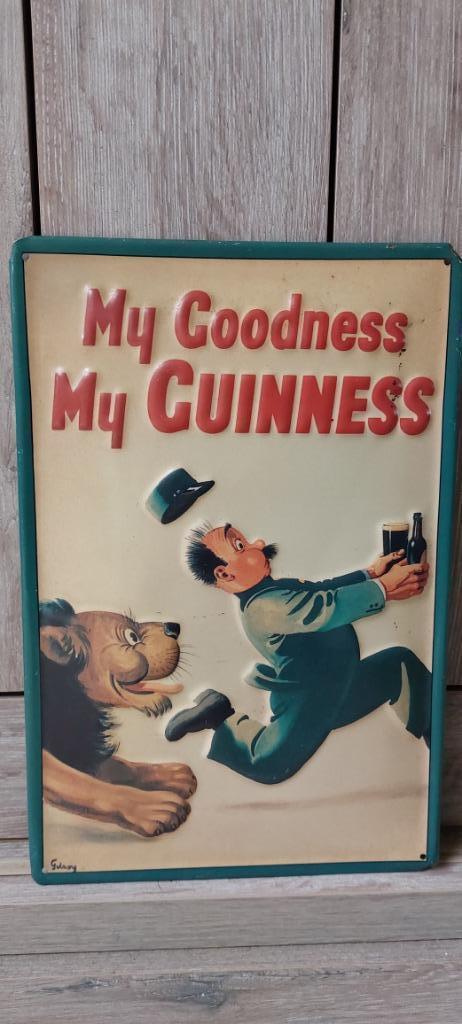 Prachtig reclamebord Guinness - My Goodness My Guinness, Verzamelen, Biermerken, Nieuw, Reclamebord, Plaat of Schild, Overige merken