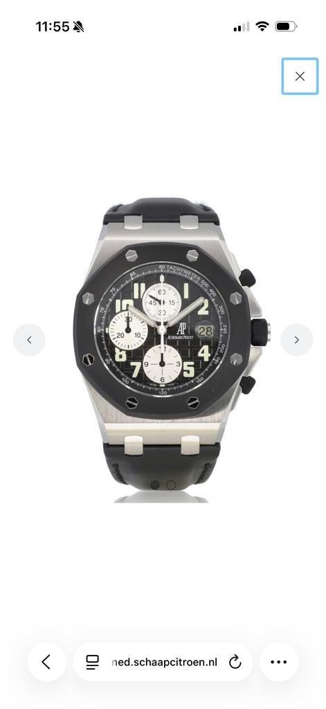 Audemars Piguet Royal Oak Offshore Zwart, Sieraden, Tassen en Uiterlijk, Horloges | Heren, Zo goed als nieuw, Polshorloge, Overige merken