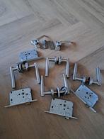 deurkrukken, deurslot NEMEF en raamsluiting met nok AXA, Ophalen of Verzenden, Zo goed als nieuw, Rvs, Klink of Kruk