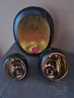 Set van 3 kandelaars, 25 tot 50 cm, Bruin, Ophalen of Verzenden, Zo goed als nieuw