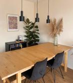 Houten eettafel 220 x 100 cm, Huis en Inrichting, Tafels | Eettafels, Ophalen, Gebruikt, 100 tot 150 cm, 200 cm of meer