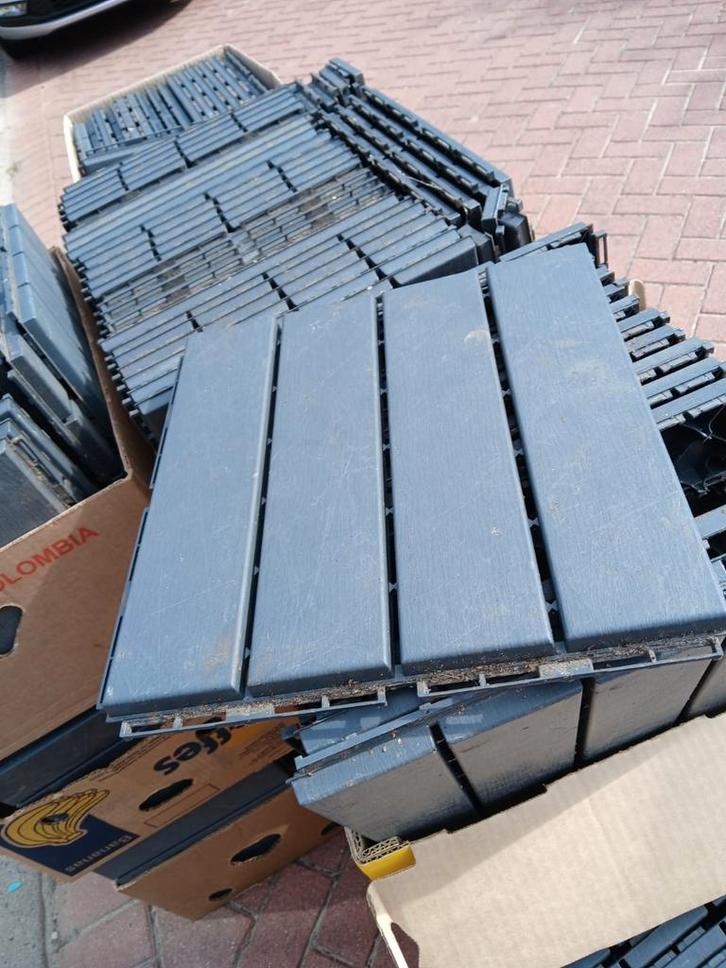 IKEA Runnen Vloertegels vlonder vlonders 4,5 m2, Tuin en Terras, Terrasdelen en Vlonders, Gebruikt, Kunststof, Ophalen of Verzenden