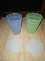 Tupperware “Rietjesbeker met deksel” 500ml set a 2 st., Huis en Inrichting, Keuken | Tupperware, Ophalen of Verzenden, Nieuw, Groen
