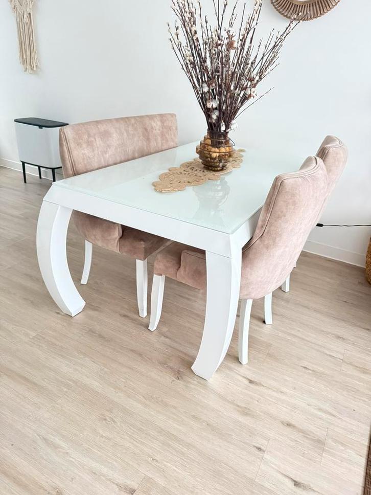 Prachtige eettafelset met salontafel, Huis en Inrichting, Tafels | Eettafels, Zo goed als nieuw, 50 tot 100 cm, 150 tot 200 cm