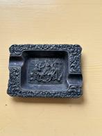 Antieke Verzilverde Asbak Kroegscène, Ophalen of Verzenden