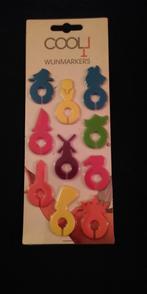 Kleurrijke wijnglas markers, 10 st, thema Holland, Cooll, Ophalen of Verzenden, Zo goed als nieuw, Glas of Kopje