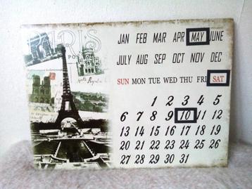 Speciale eeuwigdurende kalender Frankrijk Eiffeltoren Paris beschikbaar voor biedingen