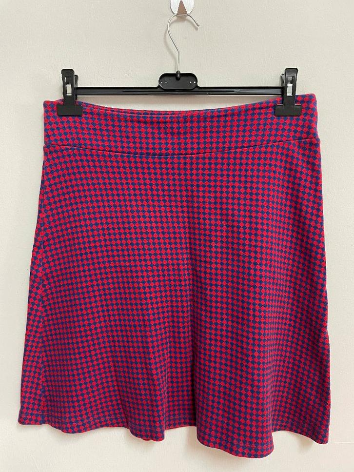 R34 - Roze-blauwe Froy & Dind rok maat M (1), Kleding | Dames, Rokken, Zo goed als nieuw, Maat 38/40 (M), Roze, Onder de knie