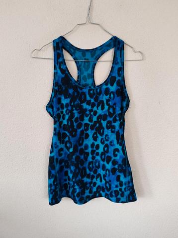 H&M / sport / topje / blauw / zwart / tijgerprint / small /  beschikbaar voor biedingen