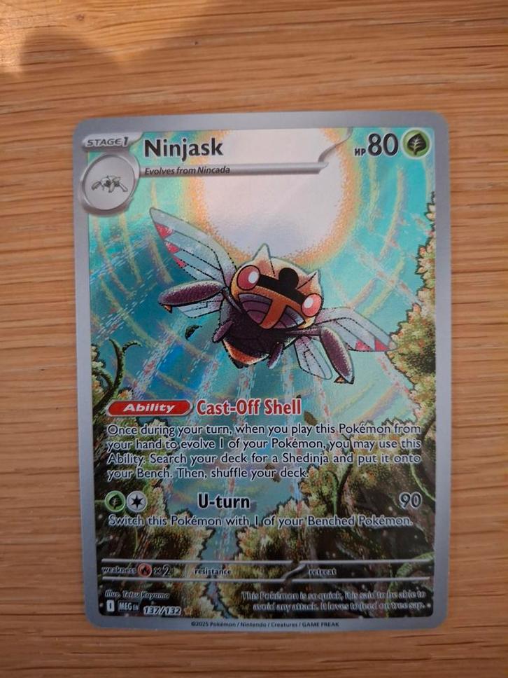 Ninjask 137/132 - Mega Evolution Pokémonkaart, Hobby en Vrije tijd, Verzamelkaartspellen | Pokémon, Nieuw, Ophalen of Verzenden