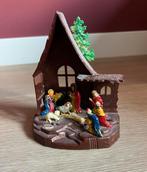 Vintage kerststal klein kunststof 13,5 cm, Diversen, Kerst, Ophalen of Verzenden, Zo goed als nieuw