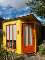 Leuk kleurijk tuinhuisje te koop!, Tuin en Terras, Tuinhuizen, Ophalen of Verzenden, Gebruikt, Hout, 200 tot 400 cm