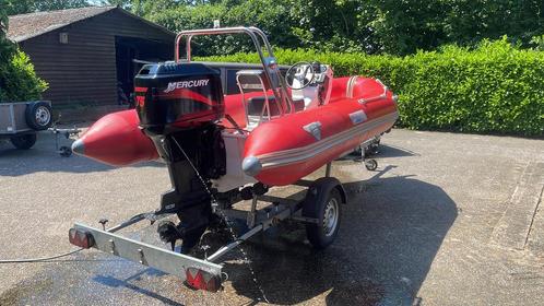 Narwhal RIB met 75pk mercury autolube Zeer snel!, Watersport en Boten, Rubberboten, Zo goed als nieuw, Overige merken, Overige materialen