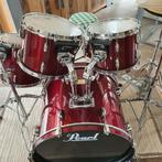 Zgan Pearl drumstel in goede staat incl. meerdere stokken, Muziek en Instrumenten, Drumstellen en Slagwerk, Ophalen, Zo goed als nieuw
