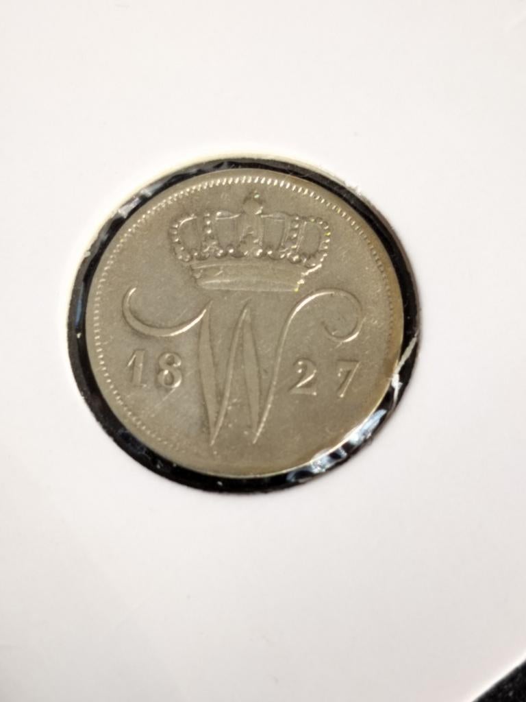 10 cent 1827, 1828 Willem 1, Ophalen of Verzenden, Koning Willem I, 10 cent