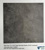 Pvc click Tegel industrieel  5mm met integreerde ondervloer, 75 m² of meer, Grijs, Ophalen of Verzenden, Laminaat