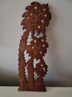 Antiek palmbomen houtsnijwerk sleutels hanger, Ophalen of Verzenden