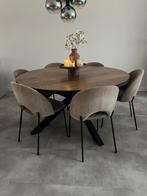 Ronde Lamulux eettafel – 150 cm – met zwarte rand, Ophalen of Verzenden, Zo goed als nieuw, Rond, 100 tot 150 cm