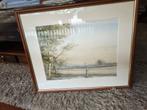 Aquarel van W.F. Bijkerk - Coulissen in het Aamsveen, Antiek en Kunst, Kunst | Schilderijen | Klassiek, Ophalen