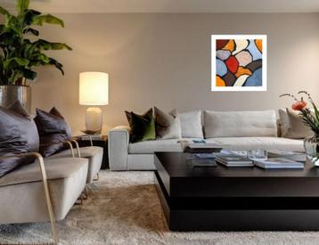 Nieuw handgeschilderd schilderij met cirkels beschikbaar voor biedingen