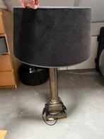 Bronzen Tafellamp met Zwarte Kap, Ophalen, Gebruikt, Metaal, 50 tot 75 cm