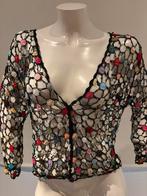 Open gewerkt vestje met steentjes maat s, ., Zwart, Ophalen of Verzenden, Zo goed als nieuw