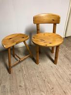 kruk Rainer Daumiller Hirsthals Sawmill grenen Stoel, Huis en Inrichting, Ophalen, Gebruikt, Bruin, Nvt