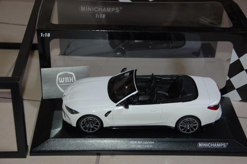 1:18 BMW M4 CABRIO 2021 white Minichamps WRH, Hobby en Vrije tijd, Modelauto's | 1:18, Zo goed als nieuw, Auto, MiniChamps, Verzenden
