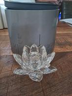 Swarovski Lotus Kandelaar, Huis en Inrichting, Woonaccessoires | Kandelaars en Kaarsen, Overige materialen, Wit, Ophalen of Verzenden