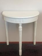 Design sidetable, 61x68,5x36cm diep, wit, halfrond, NwStaat, Huis en Inrichting, Tafels | Sidetables, 50 tot 100 cm, Design, modern, landelijk, chique