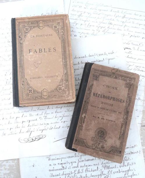 2 Antieke Franse boekjes, Antiek en Kunst, Curiosa en Brocante, Ophalen of Verzenden