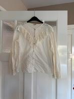 Creme/off white blouse met franjes, Ophalen of Verzenden, Maat 34 (XS) of kleiner, Gedragen, Overige kleuren