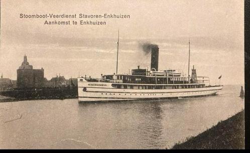 Enkhuizen  Stavoren stoomveerboot R. van Hasselt  1927, Verzamelen, Scheepvaart, Ophalen of Verzenden