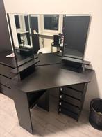 Mooie make-up tafel met spiegel, Ophalen of Verzenden, Zo goed als nieuw, Hout, 100 tot 150 cm